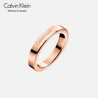 CK卡文克莱（Calvin Klein） 情侣戒指男女 玫瑰金素圈戒指潮流CK对戒 女友礼物 7号 KJ06PR100107
