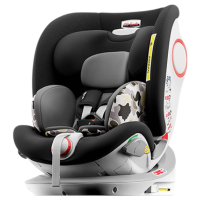 SAVILE猫头鹰 儿童安全座椅0-4-6-7岁婴儿360度旋转可坐可躺正反双向安装isofix硬接口 妙转M173A银河安全座椅