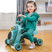 潮物 婴儿学步车多功能儿童助力手推车滑行车辅助宝宝走路玩具 抹茶绿学步车