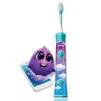 飞利浦(PHILIPS) 电动牙刷 蓝牙版 儿童声波震动(自带刷头*2) （标准/迷你刷头随机发货） HX6322/04电动牙刷