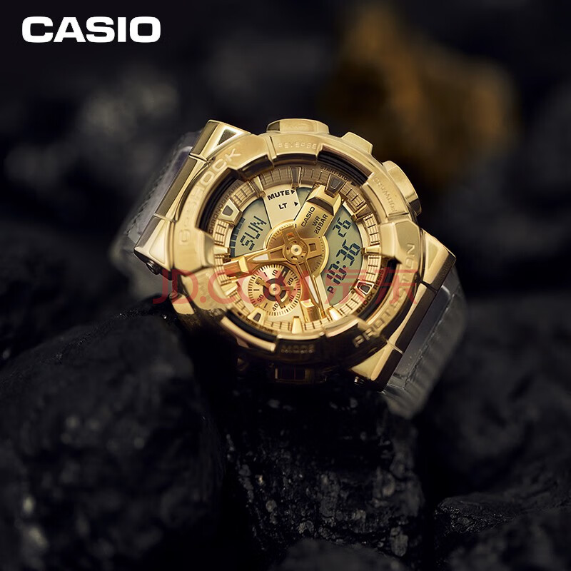 卡西欧(casio)手表 g-shock 冰川金系列 男士防震防水运动手表 gm-110