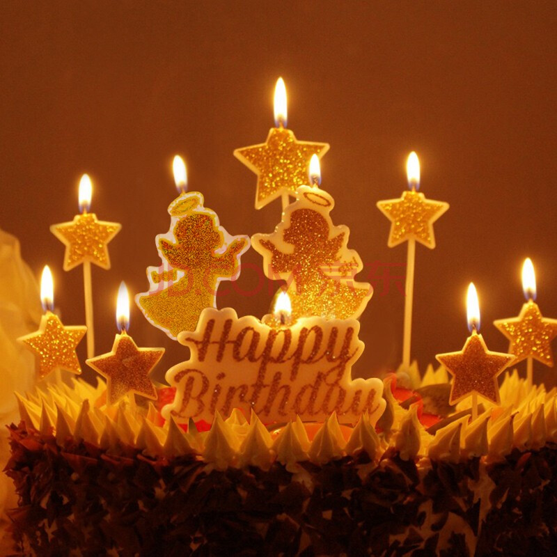 欧妮姿 生日装饰生日蜡烛创意蛋糕蜡烛卡通彩色蜡烛彩色插牌蜡烛生日