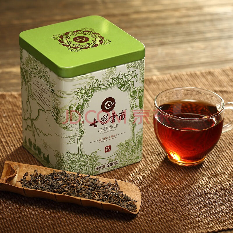 七彩云南茶叶 名门菊花普洱茶熟茶散茶200g