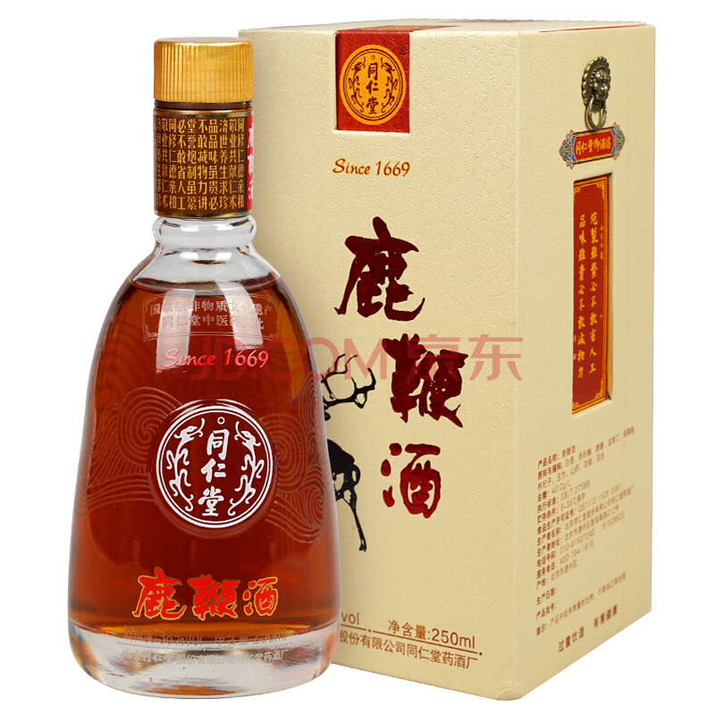 北京同仁堂 鹿鞭酒 38度 250ml 礼盒