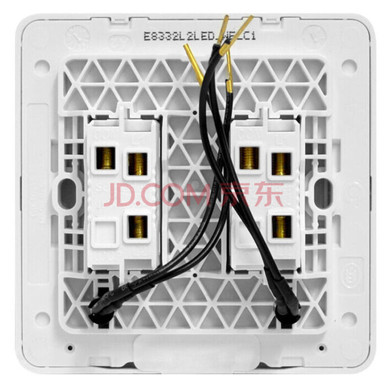 施耐德电气(schneider electric)开关插座 开关面板 带led灯双开双控
