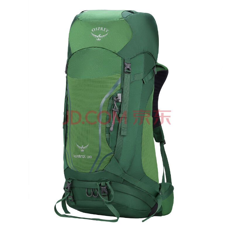 osprey 小鹰背包 徒步登山专业背包 kestrel 38 自带防雨罩 s/m 绿色