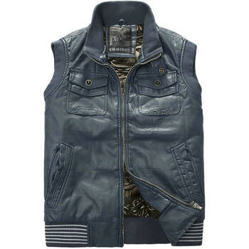 ebg男装2011秋装新款韩版<em>男士</em>多口袋<em>皮马甲</em>男