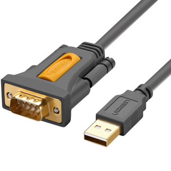 绿联（UGREEN）USB转RS232串口线 USB转DB9针公头转接线 支持考勤机收银机标签打印机com口调试线 1.5米20211