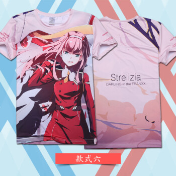 劲魔豹 达令动漫t恤 darling in the franxx 002国家队衣服 二次元