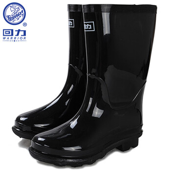 回力雨鞋男士款下雨天胶鞋户外钓鱼防水不易滑雨靴套鞋耐磨水鞋 HXL818 黑色中筒 44码