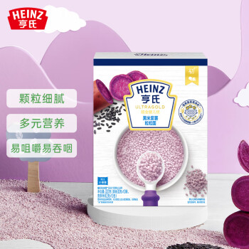 亨氏 (Heinz) 金装黑米紫薯粒粒面320g（婴儿面条 宝宝辅食）
