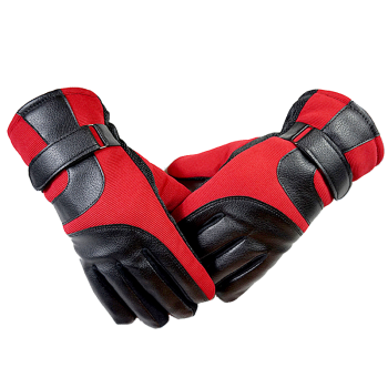 好乐宝（haolebao）红色运动防滑加厚保暖骑行触屏手套 户外耐磨山地车配件装备