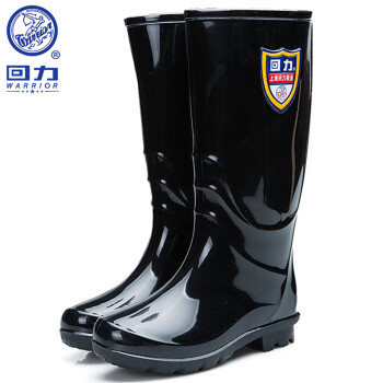 回力雨鞋女士雨靴水鞋时尚高筒防水胶鞋套鞋 HXL863 黑色 37码