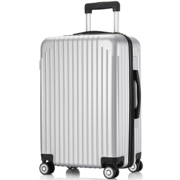 梵地亚（Vantiiear）行李箱男大容量24英寸万向轮拉杆箱航空旅行箱包女密码箱皮箱子银