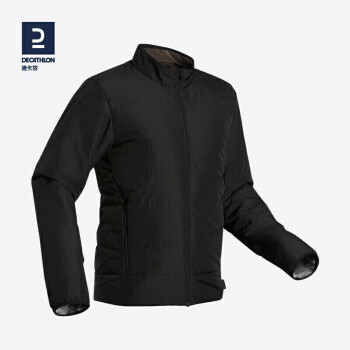 迪卡侬户外运动保暖舒适男式填充棉服夹克 FORCLAZ Arpenaz 20 黑色 2121843 S
