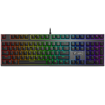 雷柏（Rapoo） V700RGB合金版 机械键盘 有线键盘 游戏键盘 108键RGB背光键盘 可编程键盘 吃鸡键盘 青轴