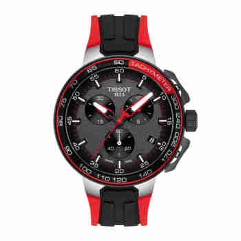 天梭（TISSOT）瑞士手表 竞速系列腕表 石英橡胶带男表七夕礼物 T111.417.27.441