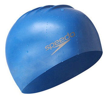 Speedo/速比涛 成人泳帽 长发防水护耳时尚经典款3D大号硅胶泳帽男女通用 8709842610 浅水蓝 均码