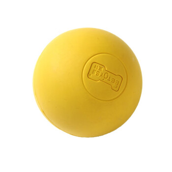 宜特（EETOYS）橡胶实心球黄色狗狗玩具磨牙耐咬有弹力互动训练宠物用品