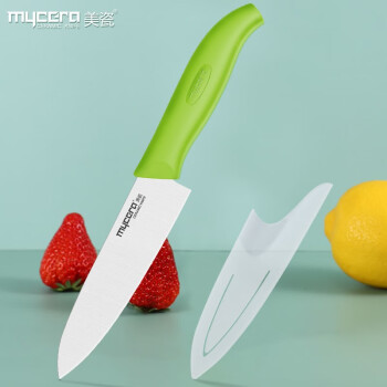 美瓷（MYCERA）陶瓷刀厨房家用6寸厨师刀 切水果 蔬菜刀 宝宝辅食刀(绿色)E6F