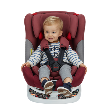 感恩盖亚儿童安全座椅0-12岁 宝宝座椅isofix接口 360度旋转 雅典红