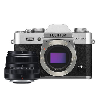 富士(fujifilm)x-t30/xt30 微单相机 套机 银色(18-55mm镜头 64g内存