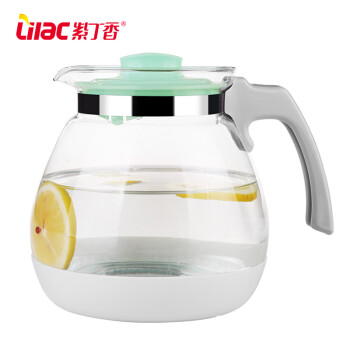 紫丁香 凉水壶 耐热玻璃杯子带把家用冷水壶果汁壶凉白开泡茶壶茶具