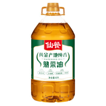 仙餐牌仙餐 食用油 黄金产地纯香熟菜籽油4L非转基因四川风味压榨菜油