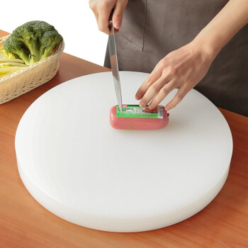 巨博(jobo) 圆形砧板商用菜墩 pe塑料分类切菜板圆案板 白色zby455-1