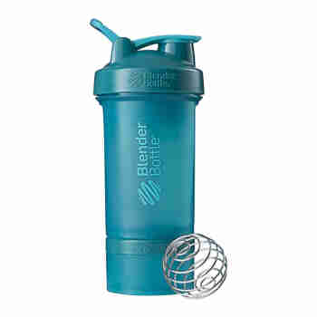 美国Blender Bottle组合摇摇杯PROSTAK 22oz带2容器盒健身代餐摇瓶 塑料杯 PROSTAK 22oz - 碧蓝色