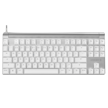 樱桃（CHERRY）MX8.0 G80-3880HYAEU-0 机械键盘 有线键盘 游戏键盘 87键背光键盘  白色 樱桃红轴