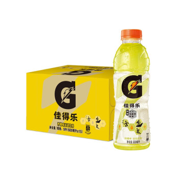 佳得乐 gatorade 柠檬味 功能运动饮料整箱 600ml*15瓶 跑步健身 百事