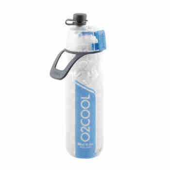 O2COOL美国成人大容量590毫升喷雾运动水杯夏季户外保冷健身便携随手杯 经典款-蓝色
