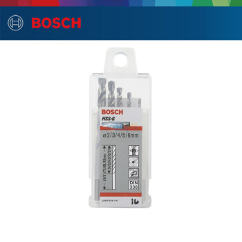 博世（BOSCH）高速金属钢麻花钻头（5件套）HSSG（2/3/4/5/6mm）