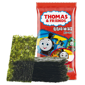 小火车Thomas葡萄籽油海苔 托马斯韩国进口宝宝零食儿童海味即食紫菜21g