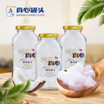 真心 椰果 水果罐头248g*3罐