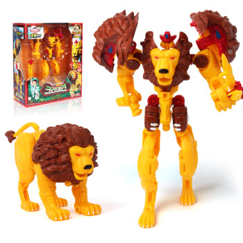 巨兽时代变形机器人儿童玩具小男孩女孩-狮子咖宝车神-狮王凯恩hcm005