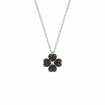 施华洛世奇/Swarovski Latisha Flower 链坠, 黑色, 多种金属润饰 5368980