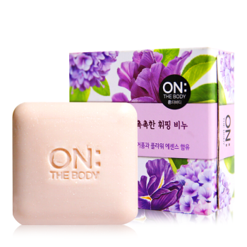 安宝笛 韩国进口 鸢尾花味洁肤香皂90g 温和清洁 深层清洁
