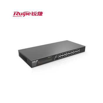 锐捷(ruijie)rg-es124g v2 24口千兆非网管型交换机 黑色