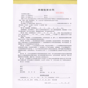 出租房合同模板定制房屋租赁合同二联三联租房合同房东版个人模板二联