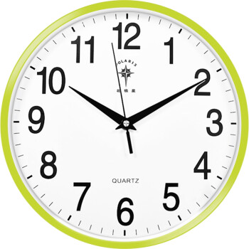 北极星（POLARIS） 挂钟 时尚创意客厅钟表 简约石英钟12英寸2842绿色
