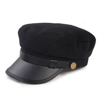 船长帽帽子男士春夏天英伦复古平顶帽民国学生海军帽短檐鸭舌帽船长帽