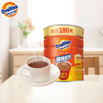 阿华田（Ovaltine）可可粉 传统配方 早餐代餐冲饮谷物 蛋白型固体饮料 罐装1.38kg