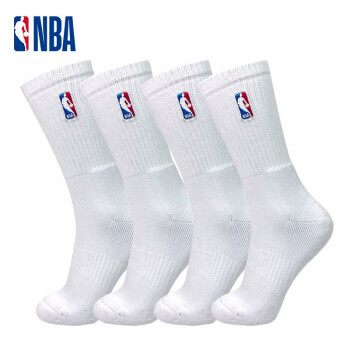 NBA篮球袜子男士休闲运动长筒加厚毛圈缓冲高筒运动训练运动袜2双装