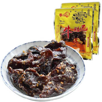 许师傅 牛腊巴150gx2袋装 广西柳州特产 小吃香辣牛巴干柳州牛腊巴