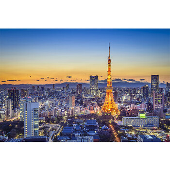 世界著名浪漫风景城市建筑欧美中国上海风光 东京铁塔黄昏(配大图)