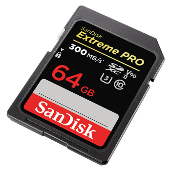 闪迪(sandisk)64gb sd存储卡u3 c10 8k数码相机内存卡存储卡读速300mb