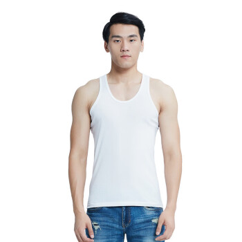 宜而爽 3件装背心男螺纹纯棉运动打底衫汗衫修身弹力全棉背心 （白*2+麻灰*1）L/170