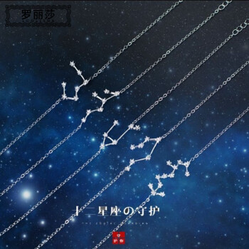 韩版简约个性女士手环 十二星座手链闺蜜生日礼物饰品 银色摩羯座
